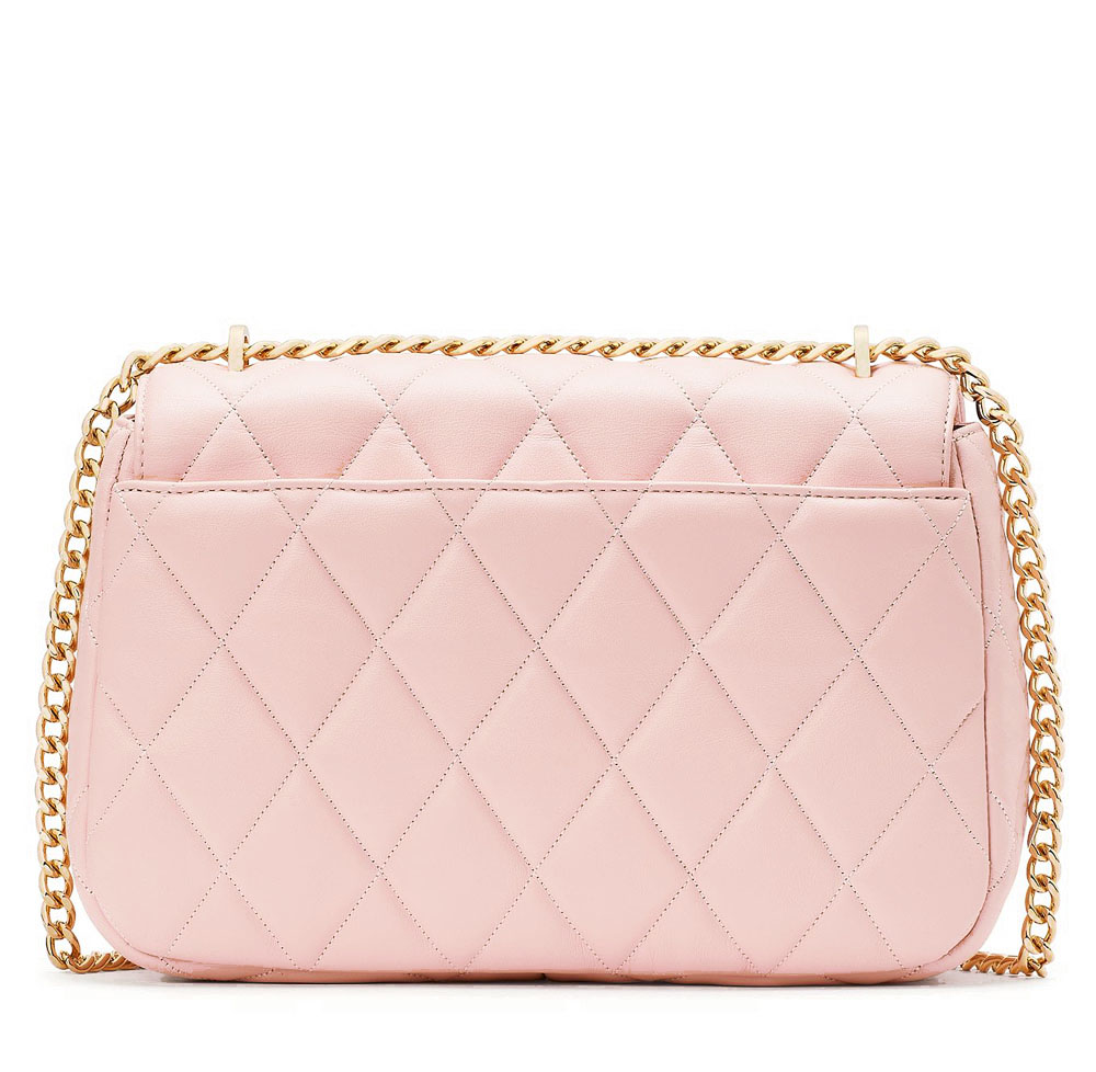 Kate Spade Shoulder Bag Crossbody Bag Carey Medium Smooth Quilted Leather Conch Pink # KA766