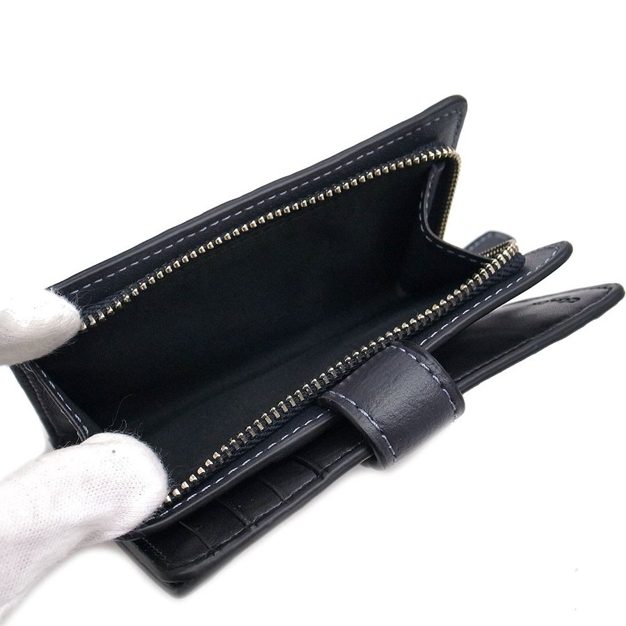 Coach Medium Wallet Medium Corner Zip Wallet Midnight Navy Dark Blue # F25937