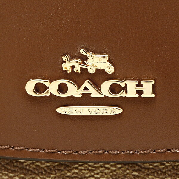 Coach Wallet In Gift Box Slim Envelope Wallet In Signature Long Wallet Khaki / Saddle Brown # F54022