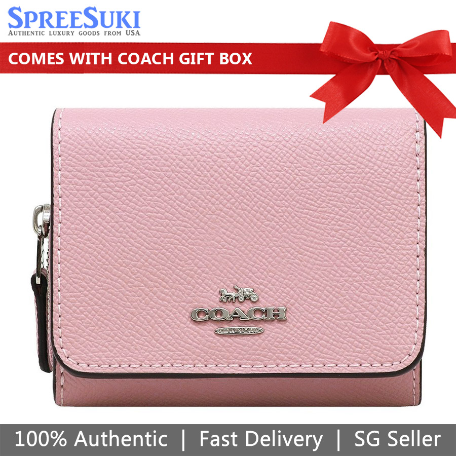 Coach Small Trifold Wallet Carnation Pink # F37968