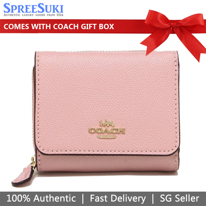 Coach Small Trifold Wallet Blossom Pink # 37968