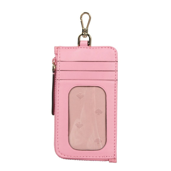 Kate Spade Jae Card Case Lanyard Bright Carnation Pink # WLRU5927
