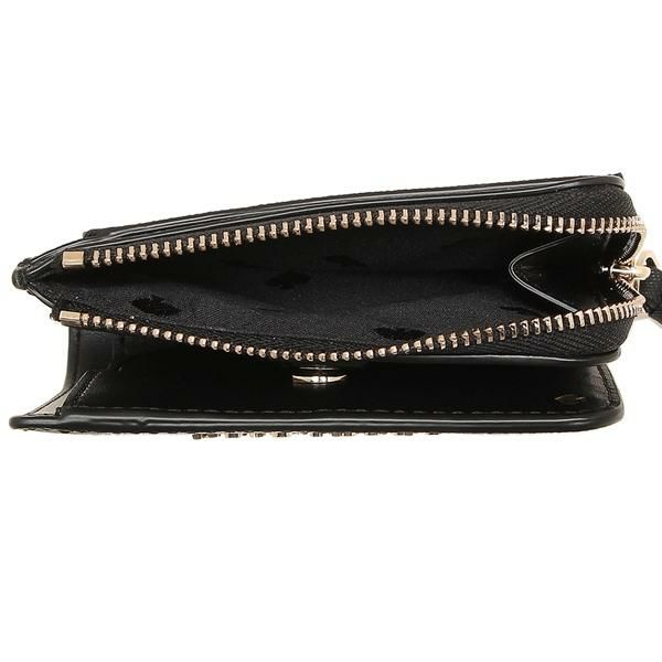 Kate Spade Small L-Zip Bifold Wallet Black # WLRU6098