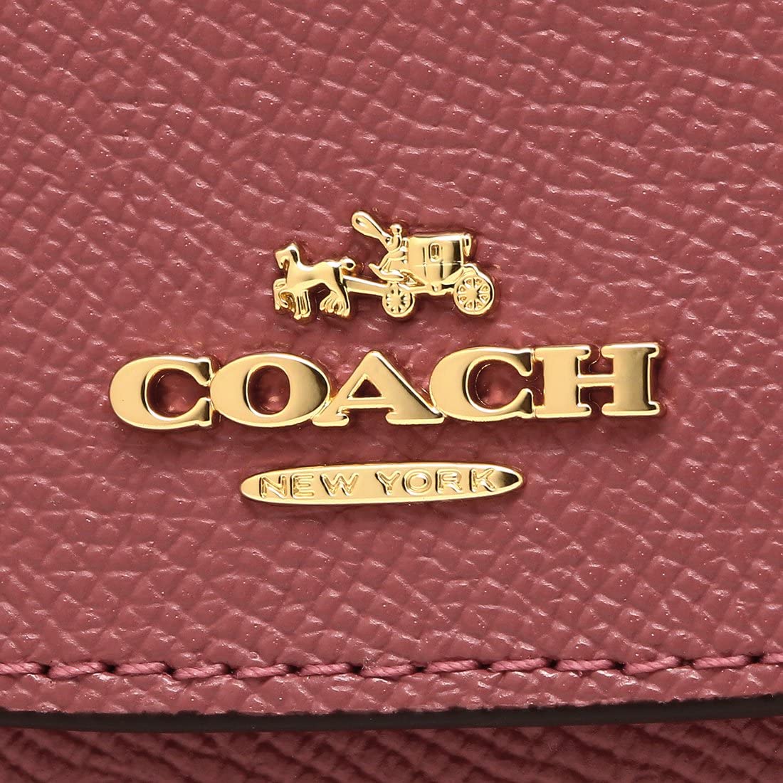 Coach Slim Envelope Wallet Light Gold / Rouge # F54009