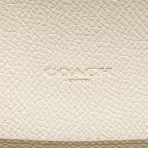 Coach Slim Envelope Wallet In Crossgrain Leather Chalk Off White # F54009