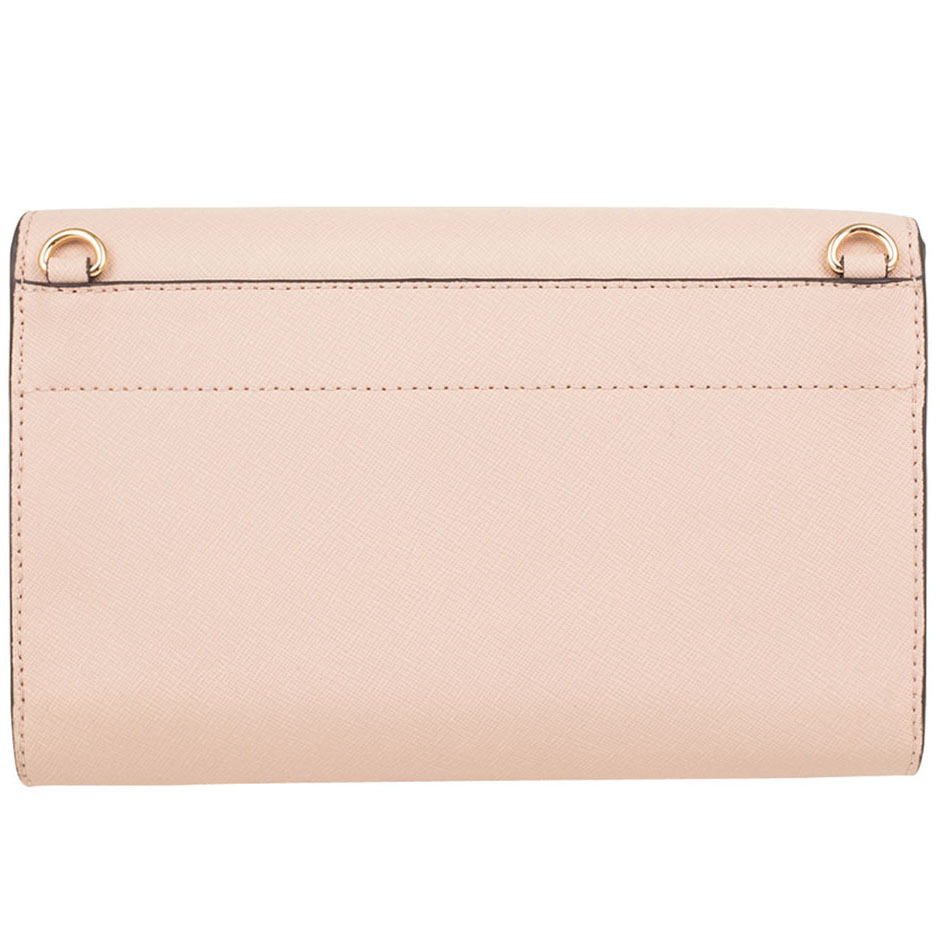 Michael Kors Crossbody Bag With Gift Bag 3-In-1 Wristlet Clutch Crossbody Leather Bag Ballet Beige Nude Pink # 35S9GTVC3L