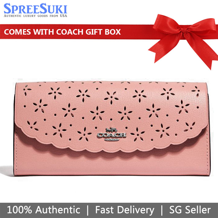 Coach Slim Envelope Wallet Petal Strawberry Pink # F39997