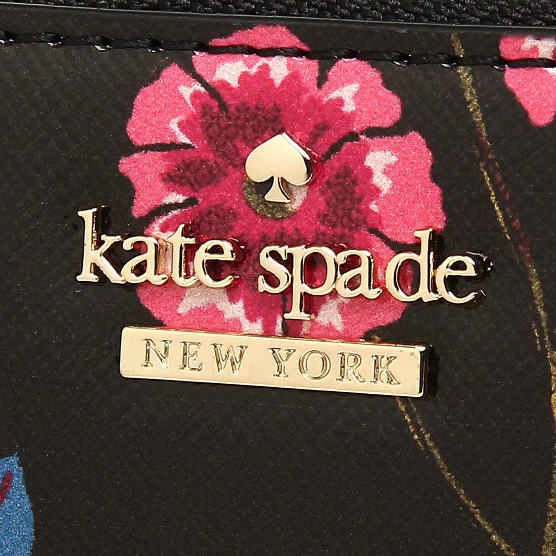 Kate Spade Long Wallet Cameron Street Meadow Lacey Floral Black # PWRU6614