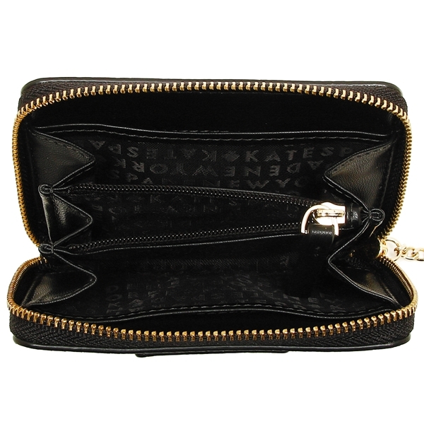 Kate Spade Grove Street Dani Leather Key Ring Wallet Black # WLRU3212