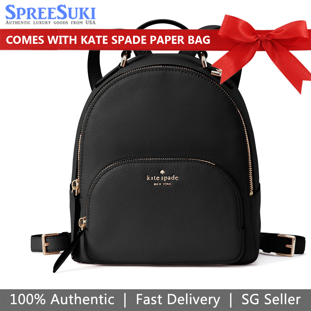 Kate Spade Jackson Medium Backpack Leather Black # WKRU5946