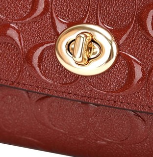 Coach Crossbody Bag Chain Crossbody In Signature Leather Cherry Red # F88909