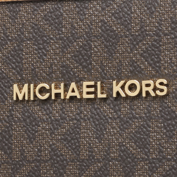 Michael Kors Tote With Gift Bag Jet Set Travel Medium Signature Carryall Tote Shoulder Bag Brown / Acorn # 35H8GTVT2B