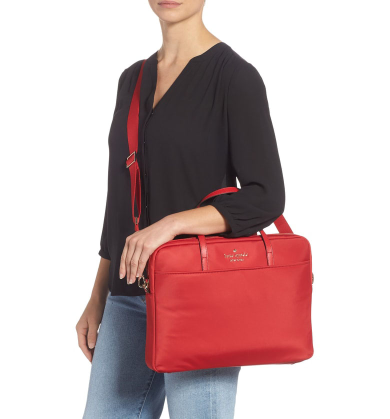 Kate Spade Laptop Bag Uni Slim Laptop Commuter Bag Royal Red # 8ARU2468