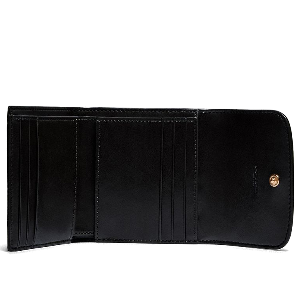 Coach Small Wallet In Signature Leather Black # F88907
