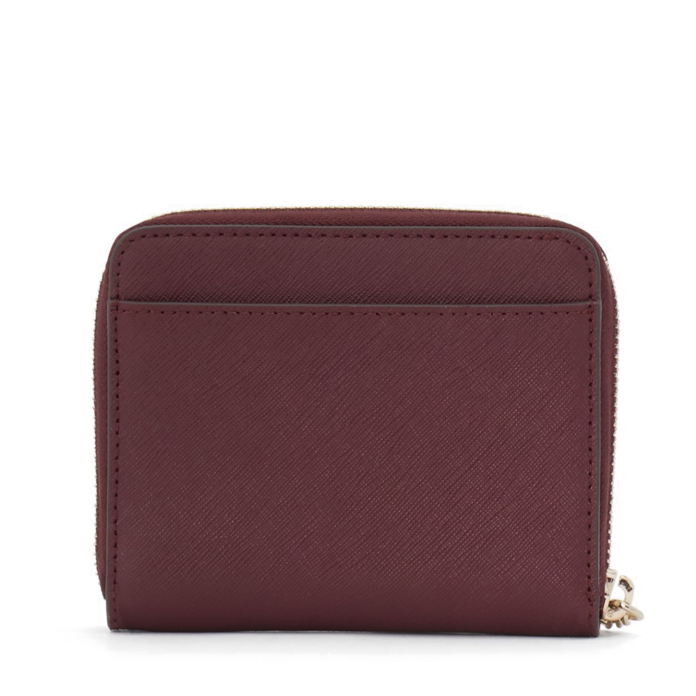 Kate Spade Cameron Small Continental Wallet Cherrywood Dark Red Purple # WLRU5424