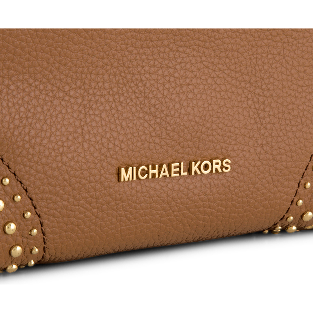 Michael Kors Medium Chain Leather Messenger Luggage Brown # 35F8GTTM6L