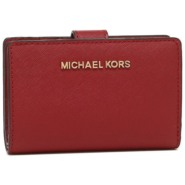 Michael Kors Medium Wallet Jet Set Travel Zip Coin Wallet Scarlet Red # 35F7GTVF2L