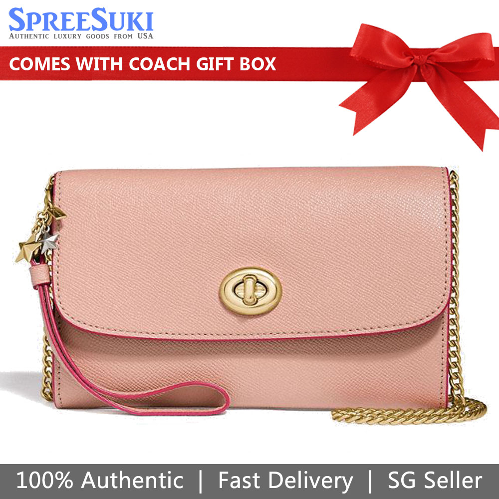 Coach Chain Crossbody With Charms Nude Pink # F24802