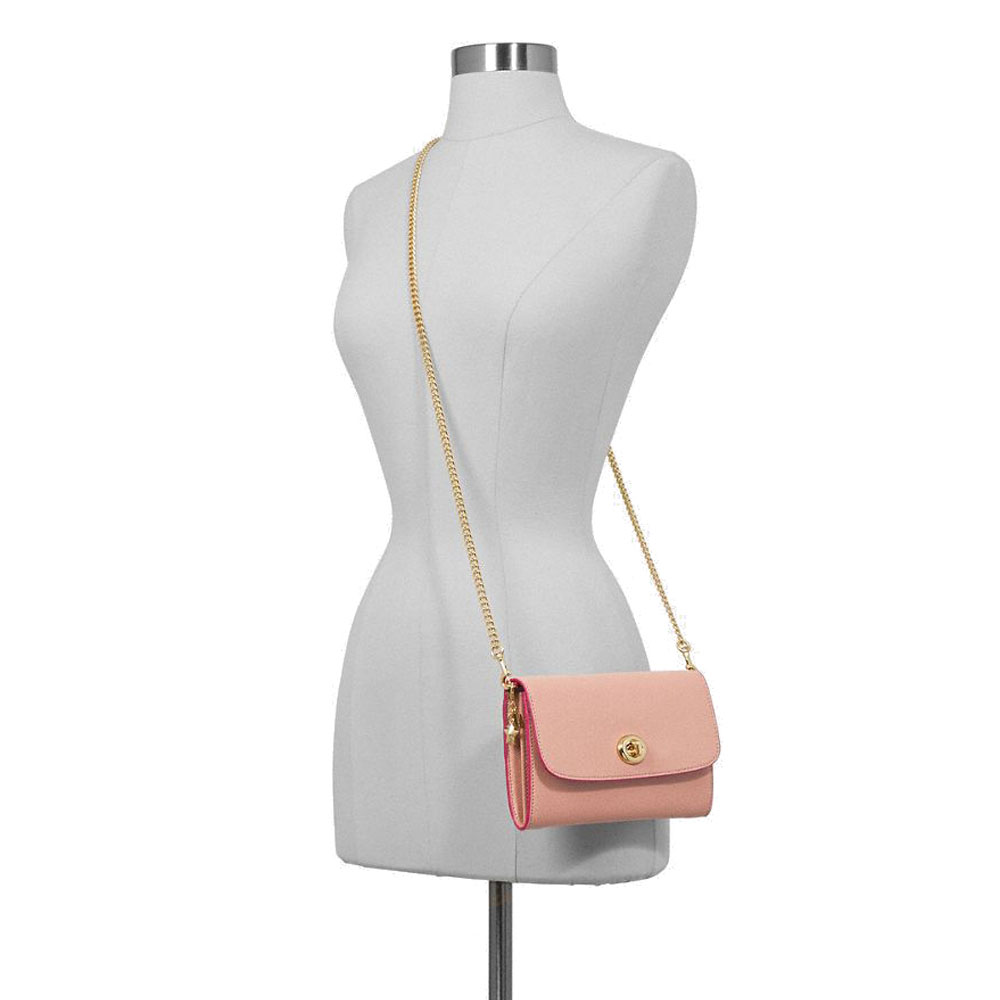 Coach Chain Crossbody With Charms Nude Pink # F24802