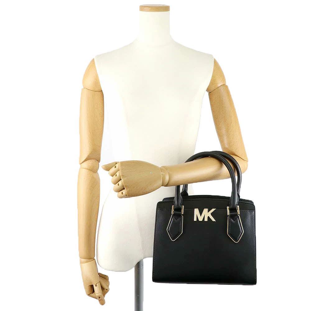 Michael Kors Crossbody Bag Mott Medium Messenger Leather Black # 35T0GOXM6L