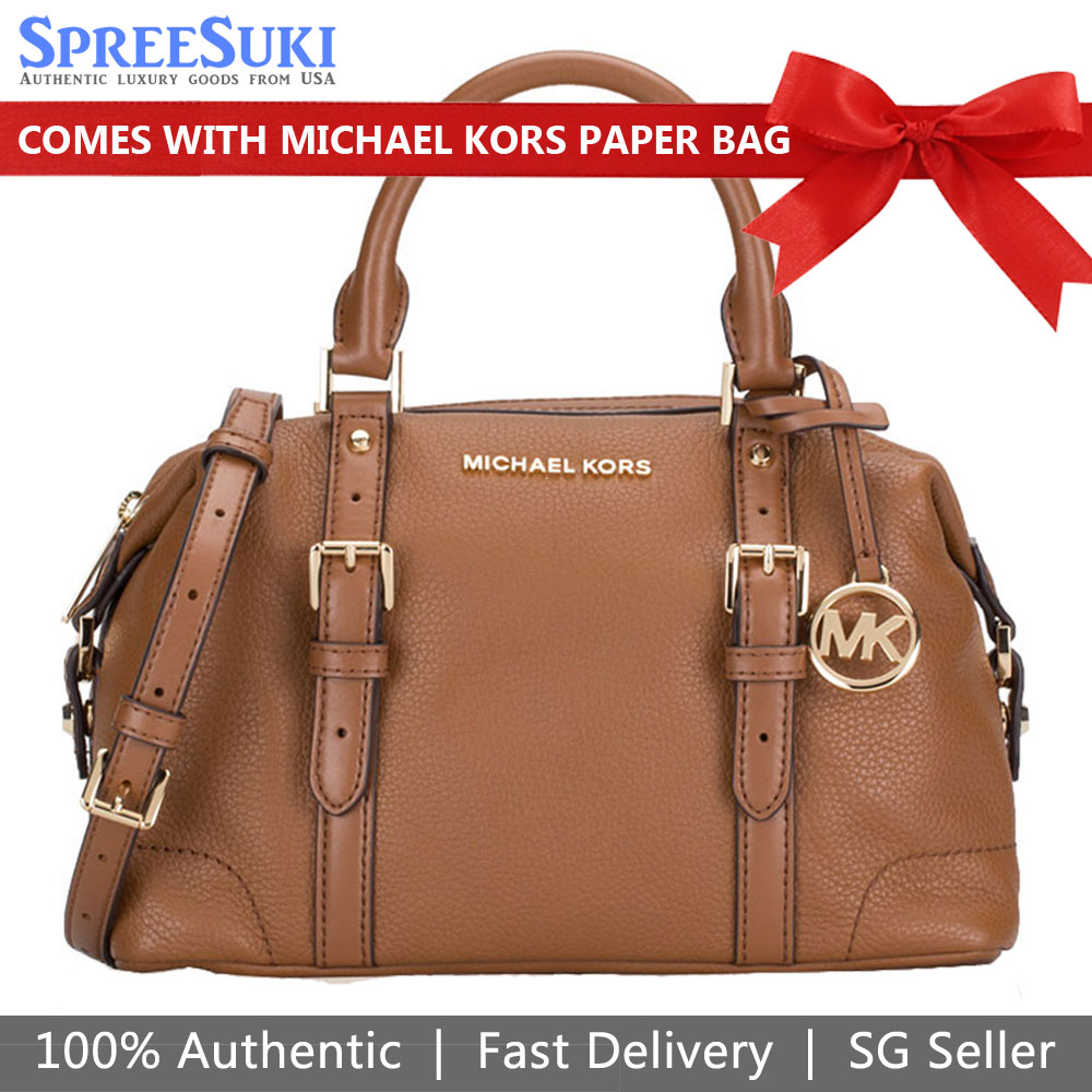 Michael Kors Crossbody Bag Ginger Large Duffle Satchel Luggage Brown # 35H9GYJU3L