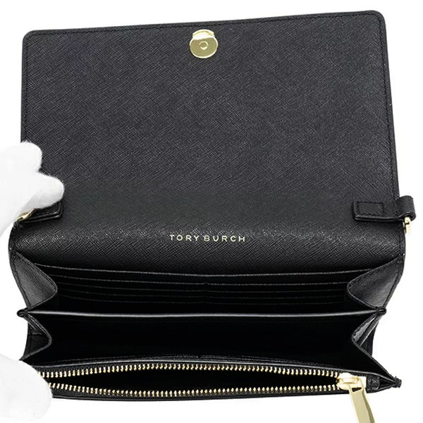 Tory Burch Tory Burch Emerson Chain Wallet Black # 52899