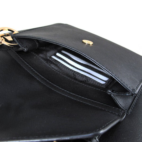 Michael Kors Tote Shoulder Bag Medium Snap Pocket Tote Black # 38H8GTTT6L