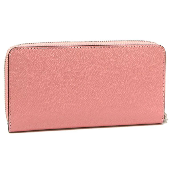 Coach Wallet In Gift Box Crossgrain Leather Accordion Zip Wallet Petal Pink # F54007