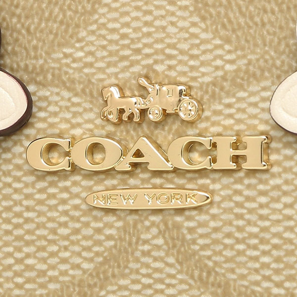 Coach Small Wallet In Signature Canvas With Floral Applique Light Khaki Off White # F73378