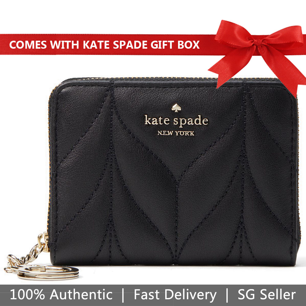 Kate Spade Briar Lane Dani Quilted Small Wallet Black # WLRU5307