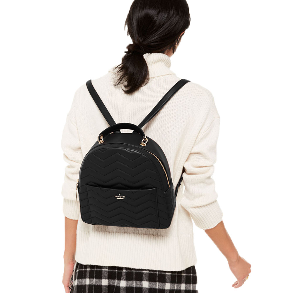Kate Spade Reese Park Quilted Backpack Black # PXRU9221