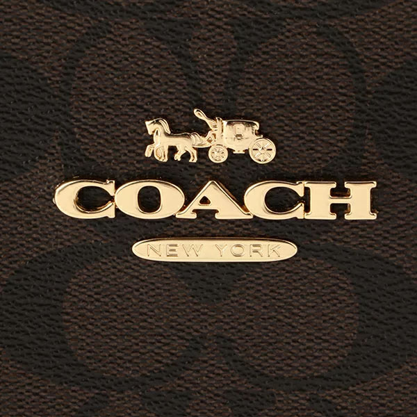 Coach Shoulder Bag Crossbody Bag Avenue Carryall In Signature Canvas Brown / Strawberry Pink # F48735