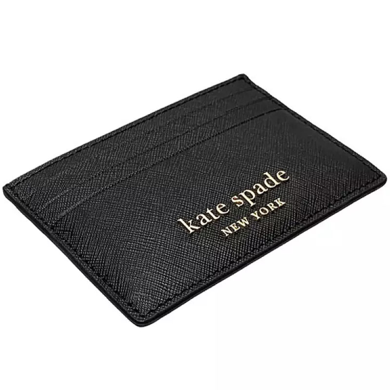Kate Spade Small Slim Card Holder Black # WLRU6086