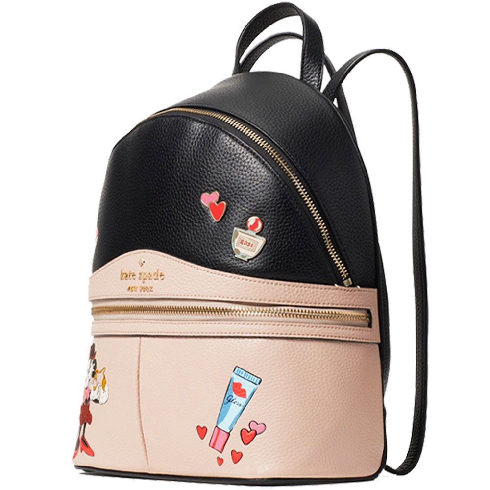 Kate Spade Minnie Mouse Medium Backpack Pale Vellum Beige # WKR00214