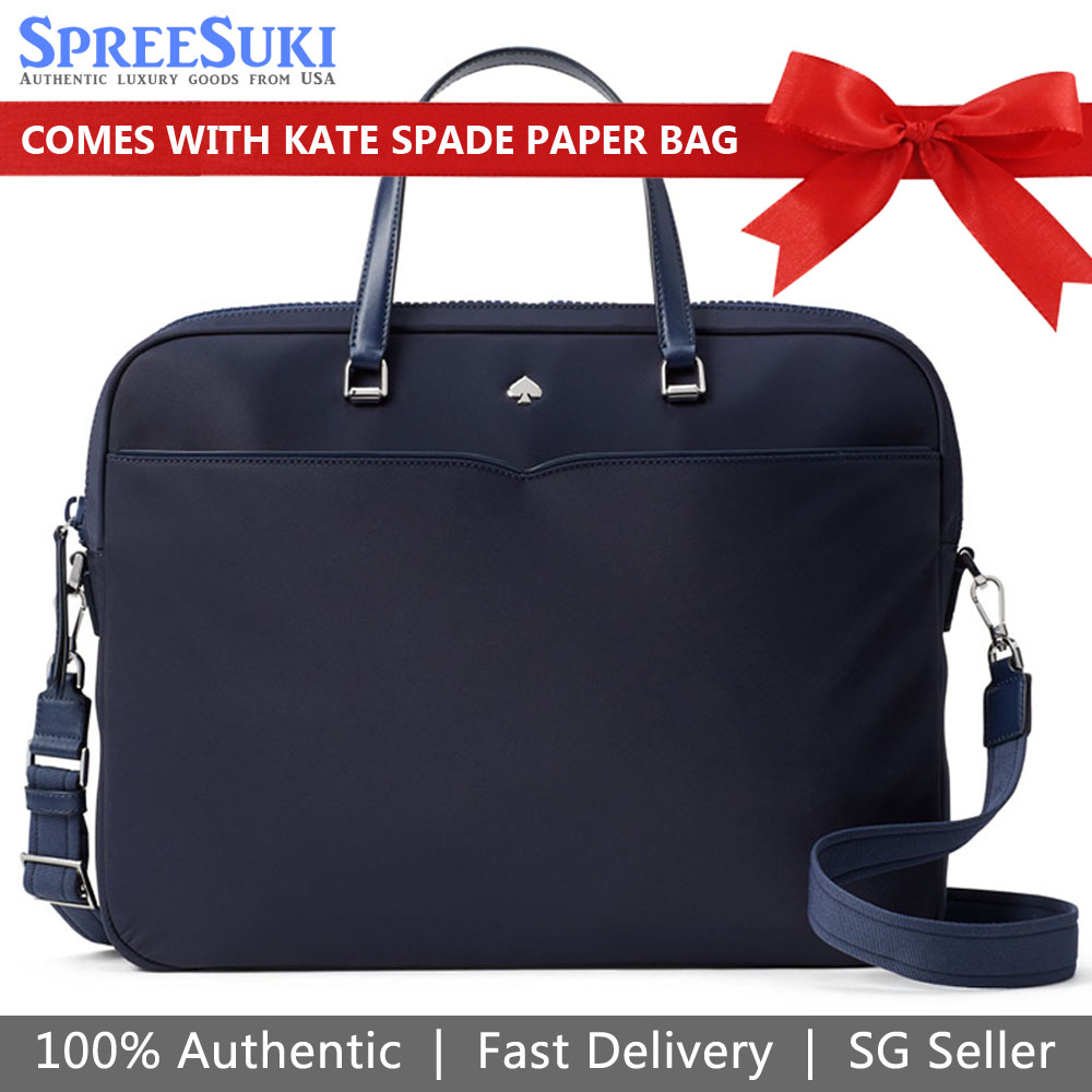 Kate Spade Jae Laptop Bag Nightcap Navy Dark Blue # WKRU6618