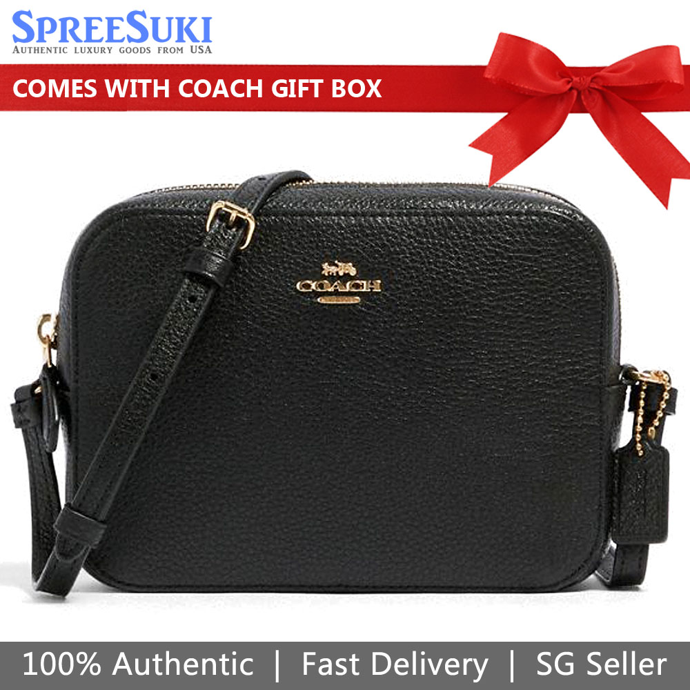 Coach Crossbody Bag Mini Camera Bag Black # 87734
