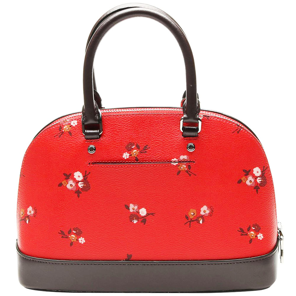 Coach Crossbody Bag Mini Sierra Satchel With Baby Bouquet Print Bright Red # F31355