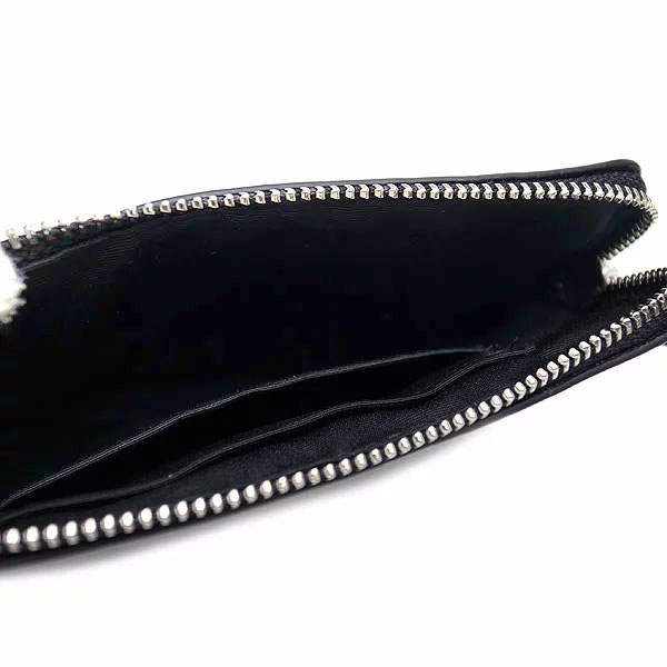 Coach Boxed Corner Zip Wristlet In Signature Leather Black # F80214