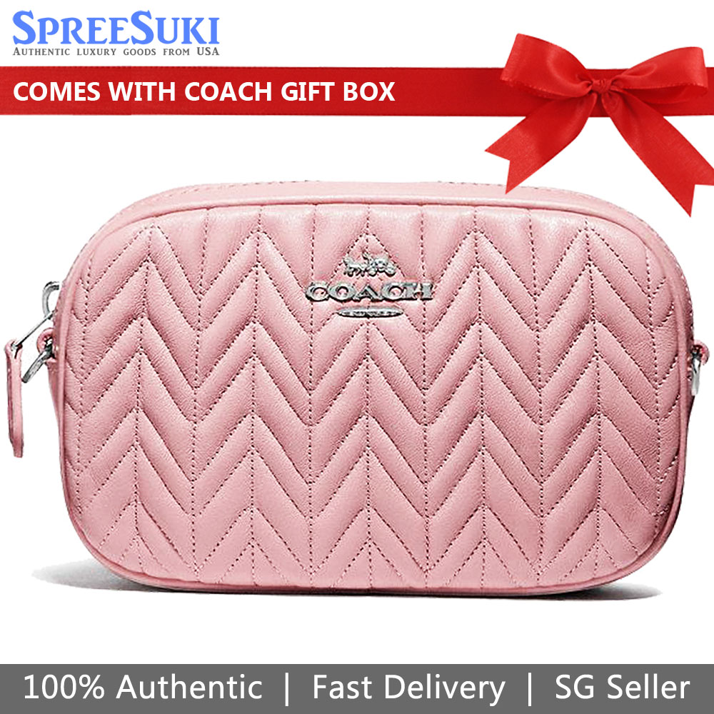 Coach Convertible Belt Bag With Quilting Carnation Pink # F73384