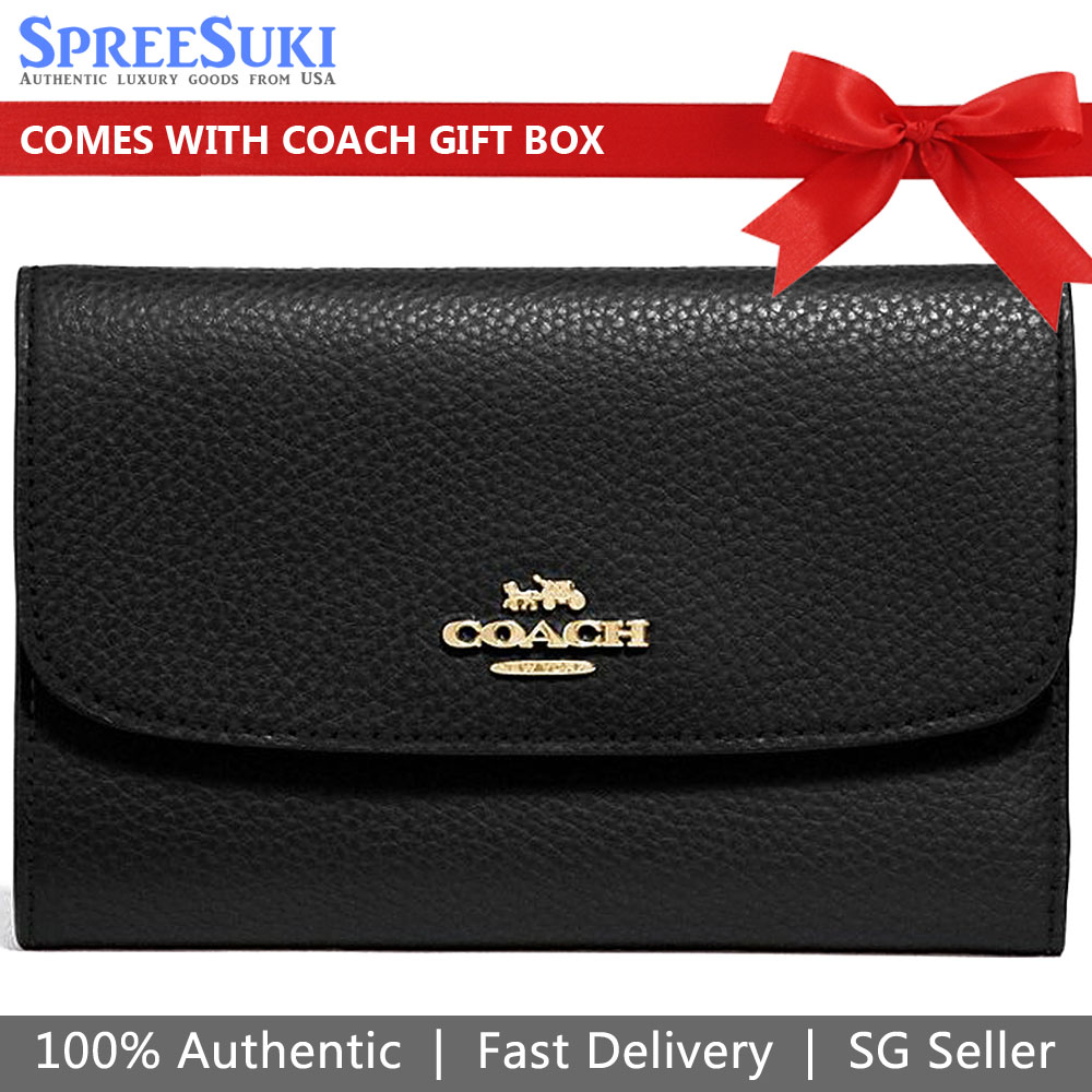 Coach Medium Wallet Medium Envelope Wallet Black # F30204