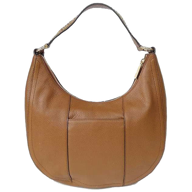 Michael Kors Shoulder Bag Lydia Hobo Studded Luggage Brown # 35H8GL0L6L