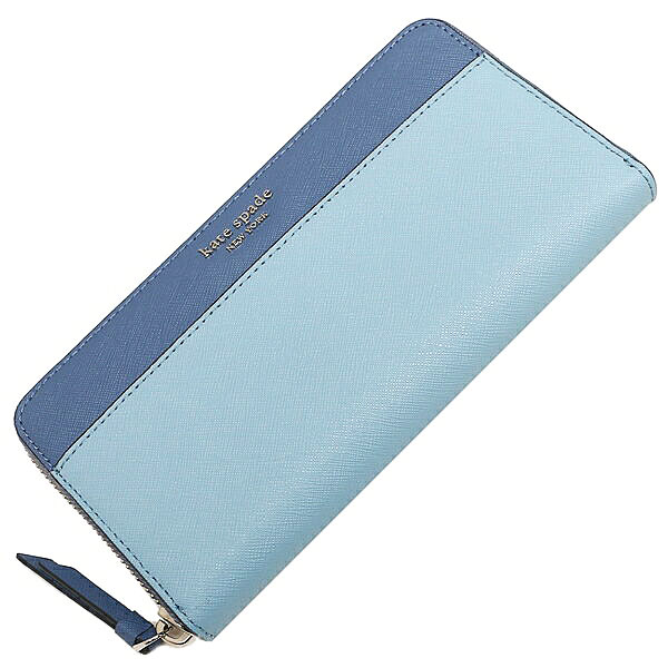 Kate Spade Cameron Large Continental Zip Around Wallet Long Wallet Blue # WLRU5449