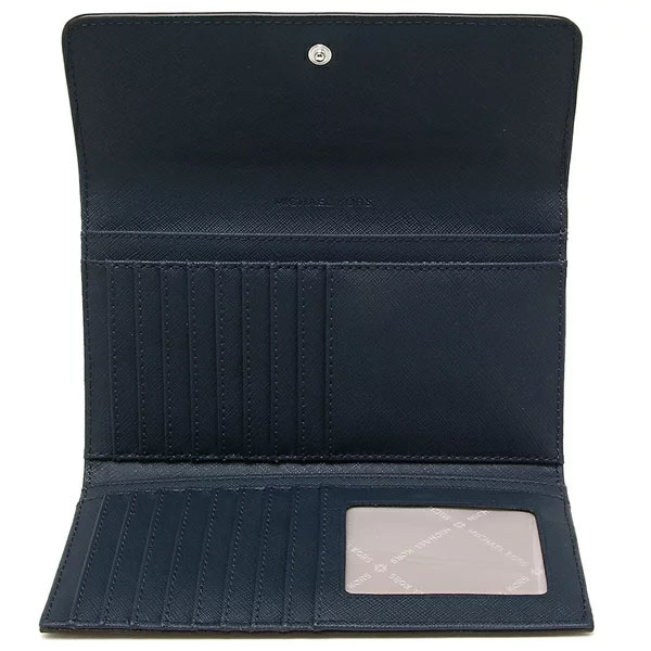 Michael Kors Long Wallet Large Trifold Wallet Navy Dark Blue # 35S8STVF7L