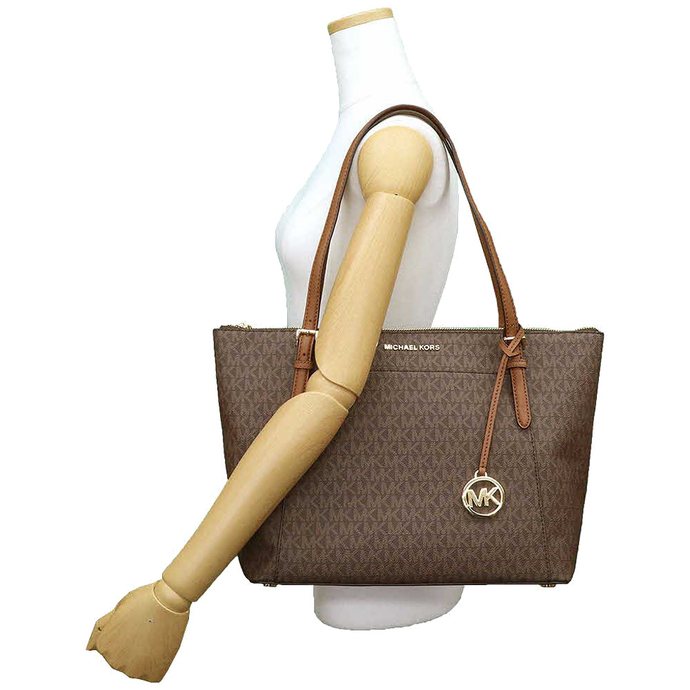 Michael Kors Shoulder Bag Ciara Large Top Zip Tote Brown # 35F8GC6T7B
