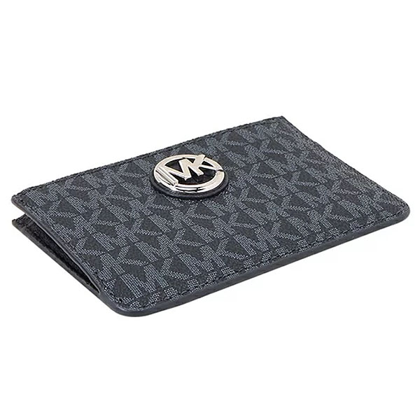 Michael Kors Fulton Small Top Zip Coin Pouch Wallet Id Admiral Navy Dark Blue # 35H8SFTP1B