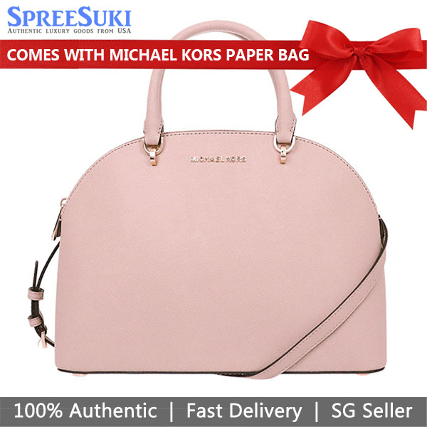 Michael Kors Crossbody Bag Emmy Large Dome Satchel Blossom Pink # 35T9GY3S3L