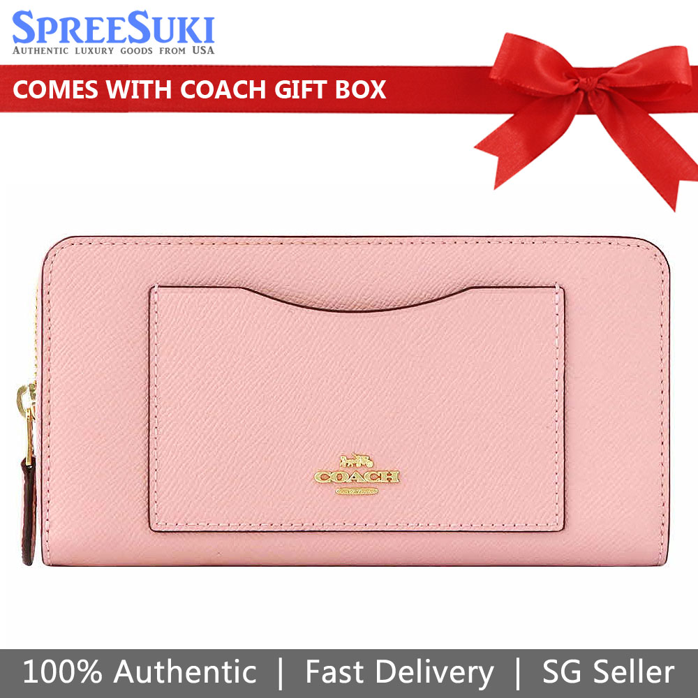 Coach Accordion Zip Wallet Blossom Pink # 54007