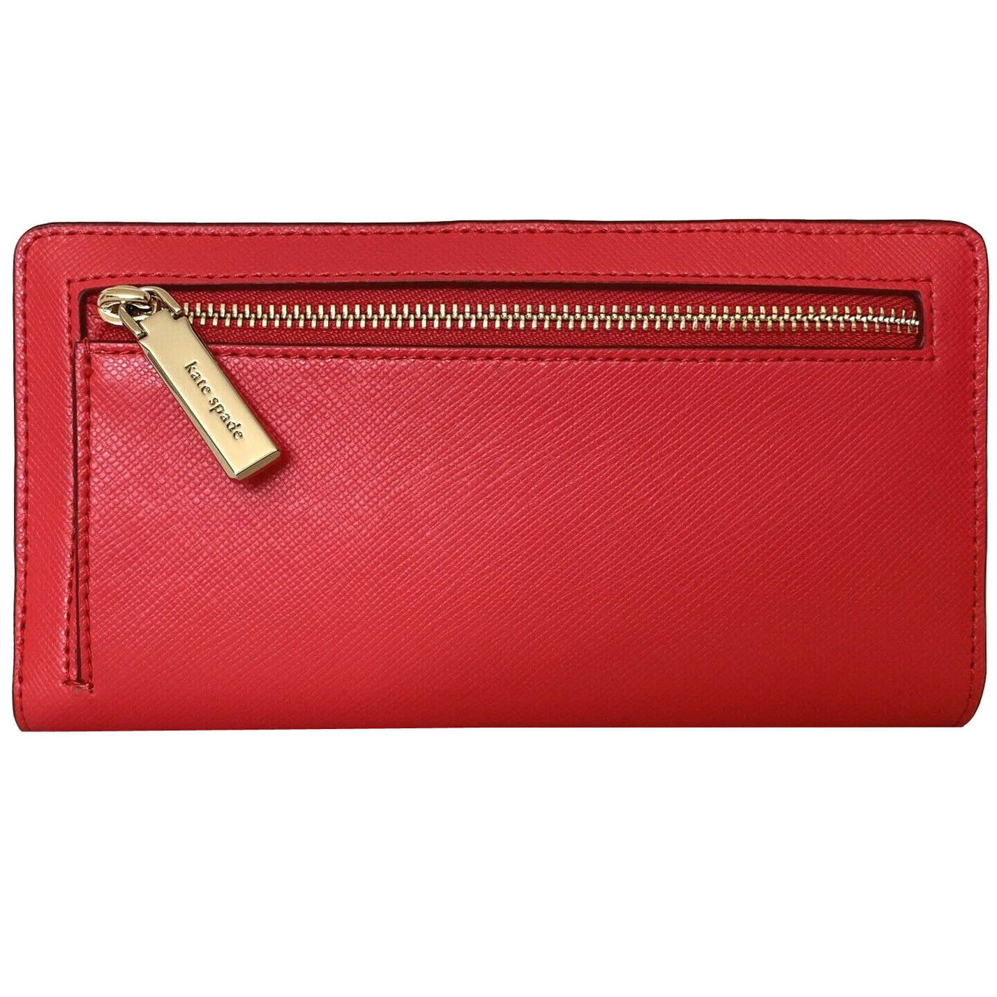 Kate Spade Large Slim Bifold Wallet Digital Red Bright Red # WLR00145