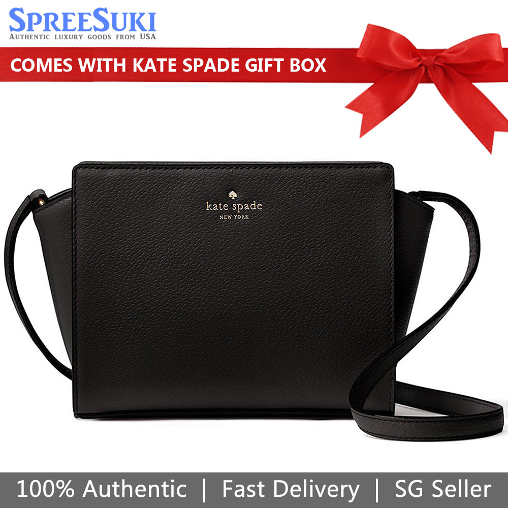 Kate Spade Crossbody Bag With Gift Bag Grand Street Hayden Crossbody Bag Black # WKRU4639