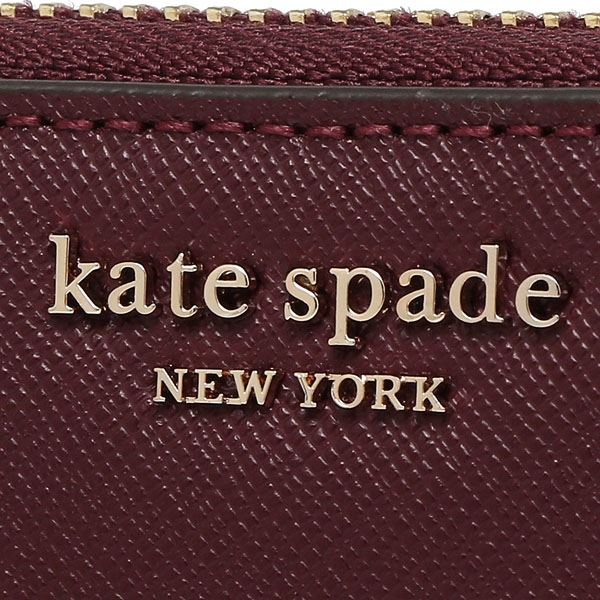 Kate Spade Cameron Large Slim Bifold Wallet Medium Wallet Cherrywood Dark Purple # WLRU5444